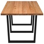 vidaXL Table à manger avec bord naturel 280x100x74cm bois massif chêne