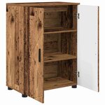vidaXL Cabinet de salle de bain avec porte Bois ancien 60 x 35 x 80 cm