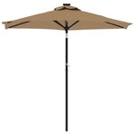 vidaXL Parasol de jardin avec mât en acier taupe 225x225x212 cm