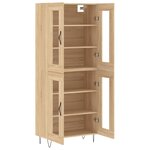 vidaXL Buffet haut Chêne sonoma 69 5x34x180 cm Bois d'ingénierie
