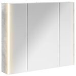vidaXL Armoire Miroir de Salle de Bain Gris béton 83 5 x 15 5 x 70 cm