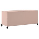 vidaXL Meuble TV rose 100 5x39x43 5 cm acier