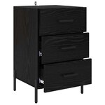 vidaXL Cabinet de chevet Chêne noir 40 x 40 x 66 cm Bois d'ingénierie