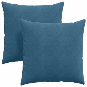 vidaXL Coussins de canapé 2 Pièces Bleu 80 x 80 cm