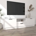 vidaXL Meuble TV Blanc 140x35x40 cm Bois d'ingénierie