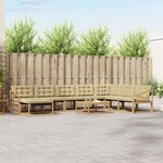 vidaXL Ensemble de canapés d'extérieur 9 Pièces Blanc et Beige