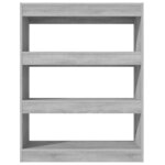 vidaXL Bibliothèque/Séparateur de pièce sonoma gris bois d'ingénierie