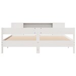 vidaXL Lit bibliothèque sans matelas blanc 180x200 cm bois pin massif