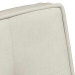 vidaXL Chaise de relaxation avec tabouret crème velours