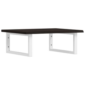 vidaXL Étagère de vasque murale acier et bois de chêne massif