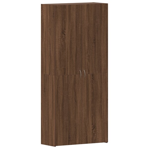 vidaXL Cabinet à chaussures en chêne marron 80x35 5x180 cm en bois reconstitué