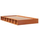 vidaXL Cadre de lit sans matelas cire marron 100x200cm bois pin massif