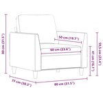 vidaXL Fauteuil Noir 60 cm Similicuir