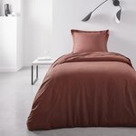 Drap housse - 90 x 190 cm uni - Terracotta