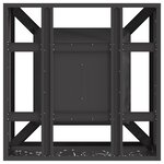 brasero vidaXL carré noir 60x60x30 cm en acier