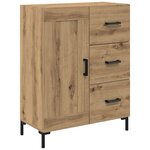 vidaXL Haut Armoire 2 Pièces Chêne artisanal Bois d'ingénierie