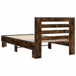 vidaXL Cadre de lit sans matelas chêne fumé 75x190 cm