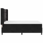 vidaXL Lit à ressorts avec matelas Noir 140 x 200 cm Velours