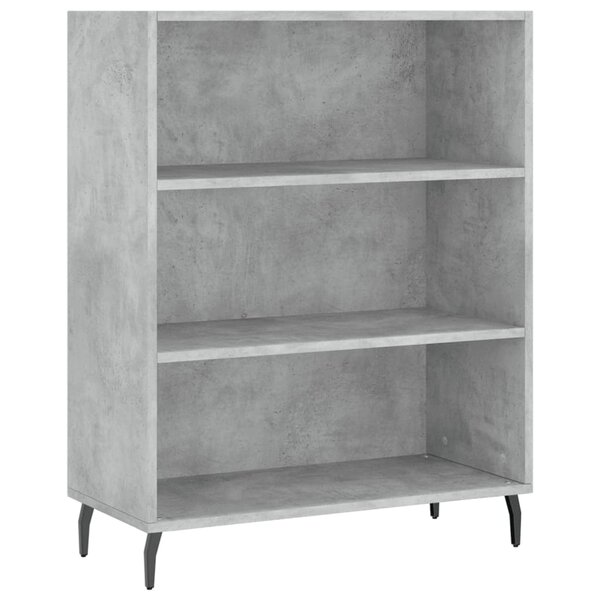 vidaXL Armoire à étagères gris béton 69 5x32 5x90 cm bois d'ingénierie