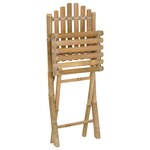 vidaXL Chaise de jardin 4 pc Naturel Bambou