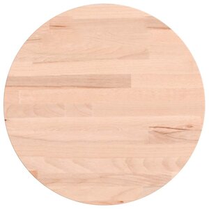 vidaXL Dessus de table Ø30x1 5 cm rond bois massif de hêtre