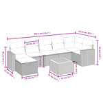 vidaXL Salon de jardin avec coussins 8Pièces mélange beige résine tressée