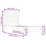 vidaXL Cadre de lit sans matelas blanc 90x190 cm bois massif