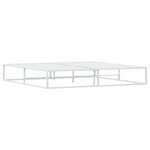 vidaXL Cadre de lit sans matelas blanc 200x200 cm métal