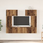 vidaXL Ensemble meuble TV 6 Pièces Bois ancien 80 x 30 x 30 cm