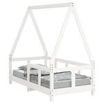 vidaXL Cadre de lit pour enfant blanc 70x140 cm bois de pin massif