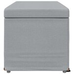 vidaXL Tabouret Gris clair 101 x 41 x 40 cm Tissu et bois stratifié