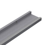 vidaXL Étagères murales 2 Pièces Gris 115x9x3 cm