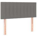 vidaXL Sommier à lattes de lit et matelas et LED Gris foncé 100x200 cm