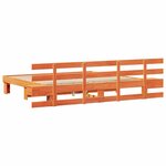 vidaXL Cadre de lit avec tête de lit Marron 180 x 200 cm Pin massif