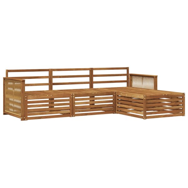 vidaXL Ensemble de canapés d'extérieur 4 pc Naturel