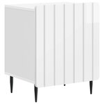 vidaXL Cabinet de chevet Blanc brillant 43 x 34 5 x 52 cm