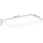 vidaXL Dessus de table à bord vivant 40x30x3 8 cm bois massif manguier