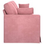 vidaXL Canapé Rose 228 x 78 x 80 cm Velours