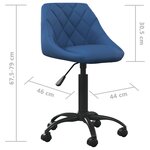 vidaXL Chaise de salle à manger Bleu Velours