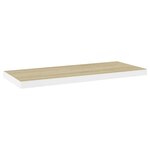 vidaXL Étagères flottantes 2 Pièces chêne et blanc 80x23 5x3 8 cm MDF