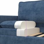 vidaXL Canapé Bleu 76 x 81 x 87 5 cm Polyester