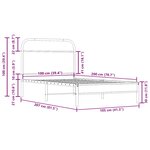 vidaXL Cadre de lit sans matelas 100x200 cm chêne fumé bois ingénierie