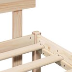vidaXL Cadre de lit Marron 140 x 190 cm Bois de pin massif