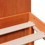 vidaXL Lit bibliothèque sans matelas cire marron 135x190 cm pin massif