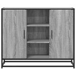 vidaXL Buffet sonoma gris 92x35x76 cm bois d'ingénierie