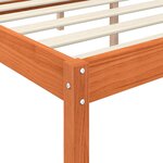 vidaXL Cadre de lit Cire marron 200 x 200 cm Bois de pin massif
