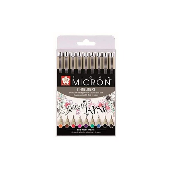 SAKURA Stylo feutre PIGMA MICRON 05  étui de 9