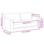 vidaXL Canapé à 2 places Cappuccino 140 cm Similicuir