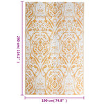 vidaXL Tapis d'extérieur ARAKIL Orange et blanc 190x290 cm PP