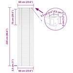 vidaXL Store de Fenêtre avec des rideaux Autre Noir 60 x 220 cm Aluminium